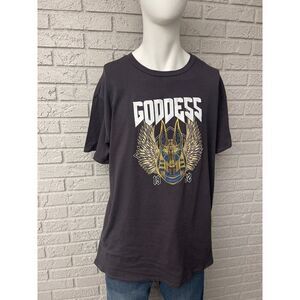 Obsessed Boutique Men Black Short Sleeve Graphic Goddess T-Shirt Size L